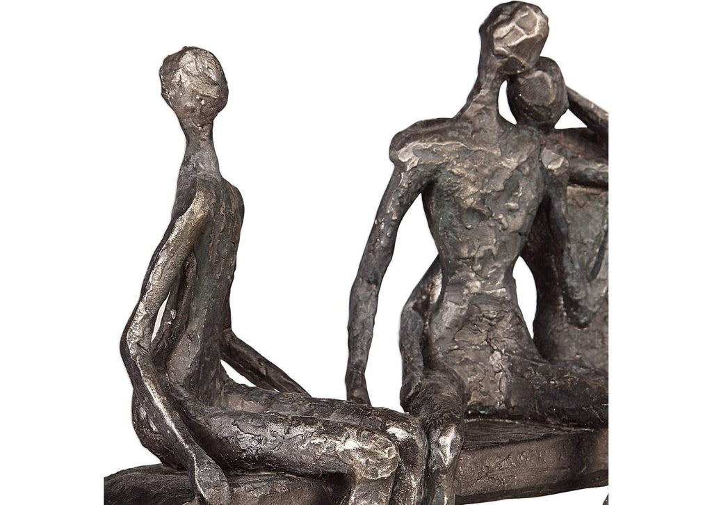 18991 Uttermost Camaraderie Aged Silver Figurine