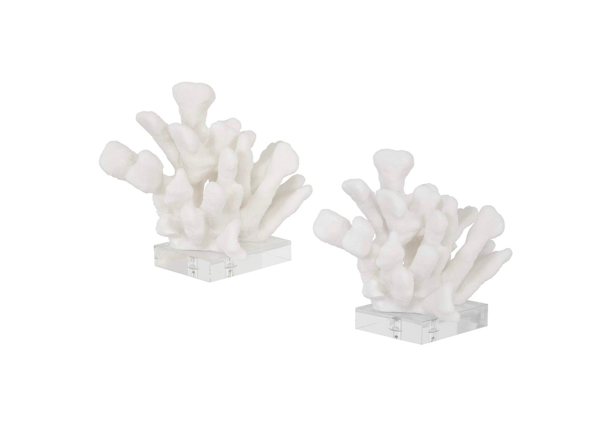 17549 Uttermost Charbel White Bookends, Set