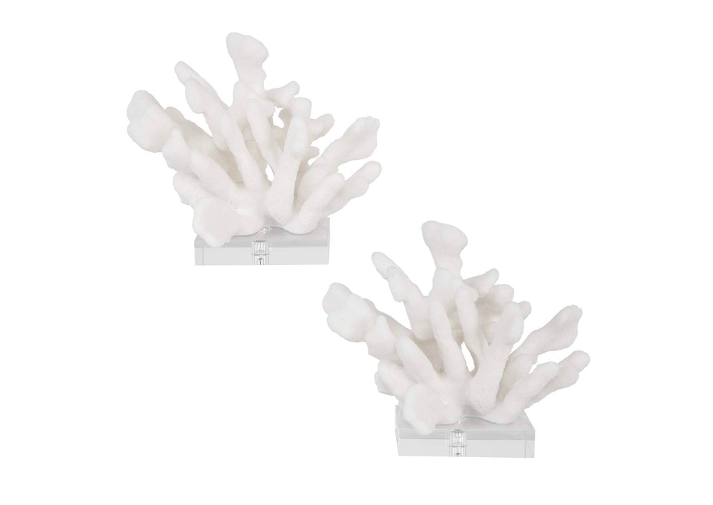 17549 Uttermost Charbel White Bookends, Set