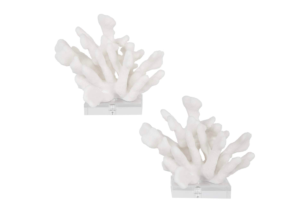 17549 Uttermost Charbel White Bookends, Set