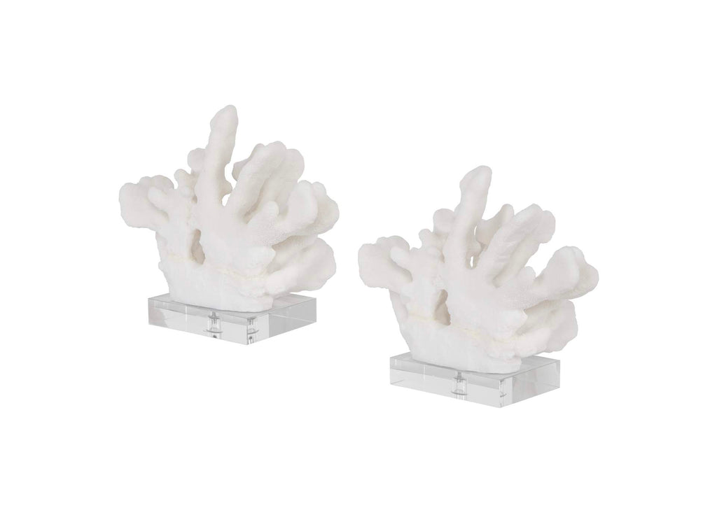 17549 Uttermost Charbel White Bookends, Set