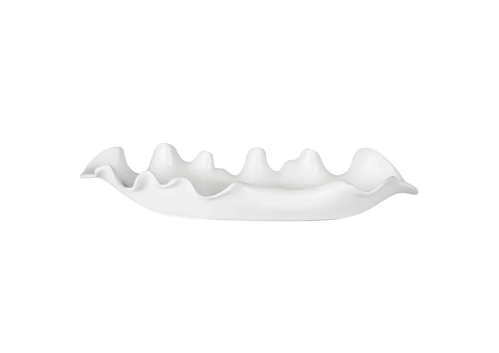17965 Uttermost Ruffled Feathers Modern White Bowl
