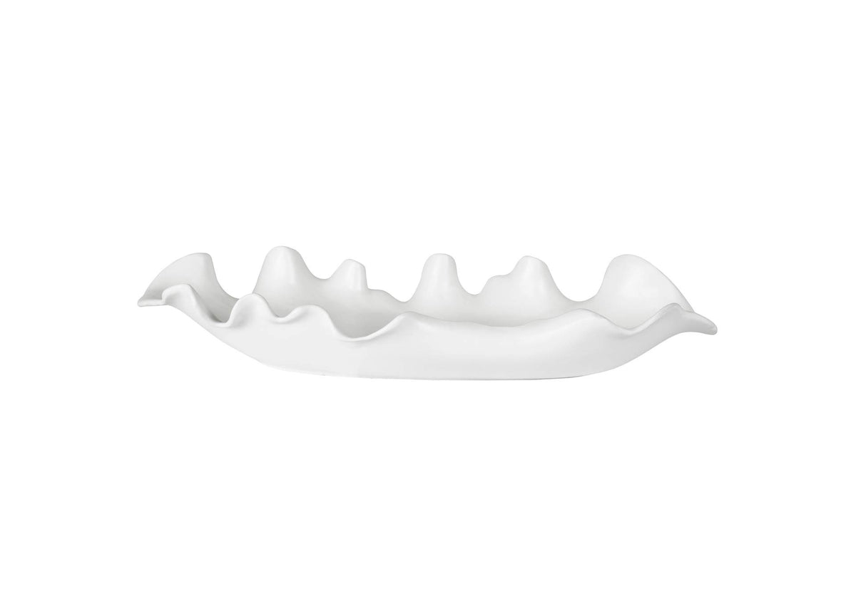 17965 Uttermost Ruffled Feathers Modern White Bowl