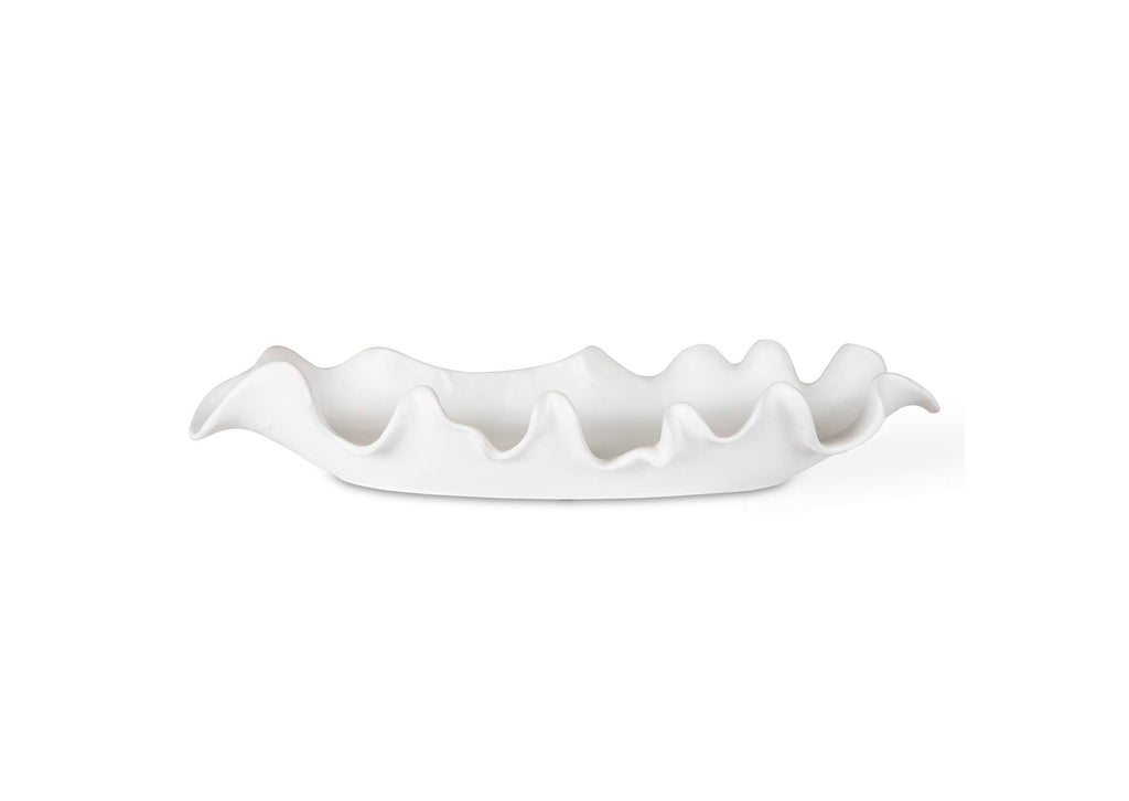 17965 Uttermost Ruffled Feathers Modern White Bowl