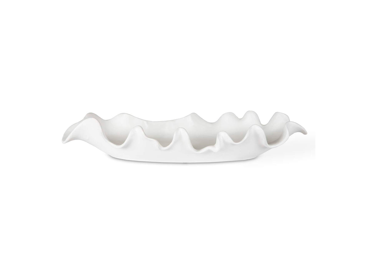 17965 Uttermost Ruffled Feathers Modern White Bowl