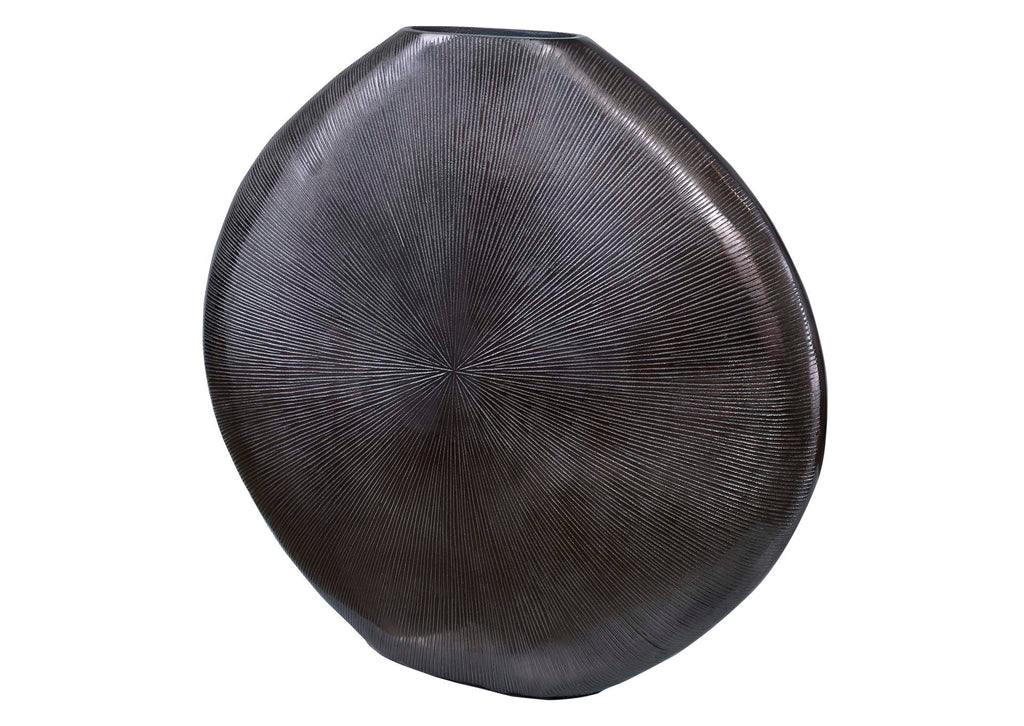 18001 Uttermost Gretchen Black Nickel Vase