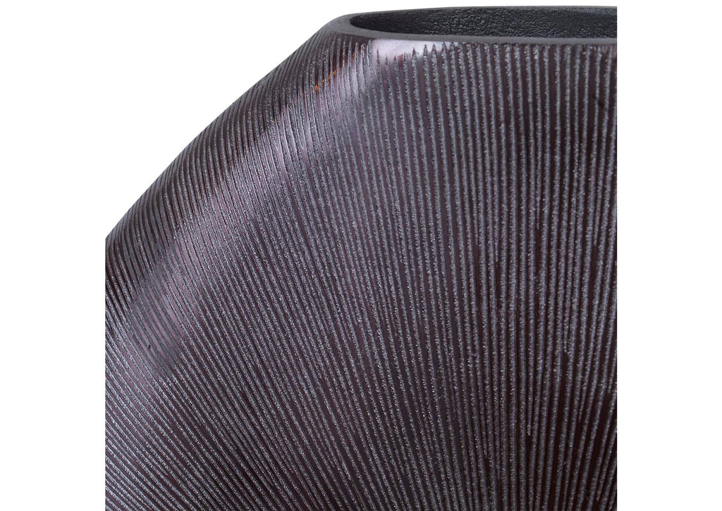 18001 Uttermost Gretchen Black Nickel Vase