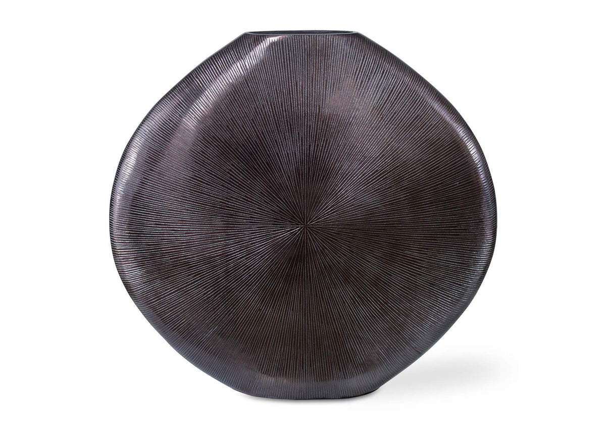 18001 Uttermost Gretchen Black Nickel Vase