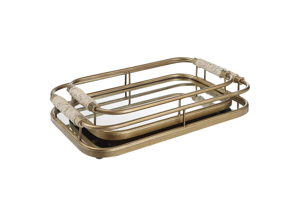 18014 Uttermost Rosea Brushed Gold Trays