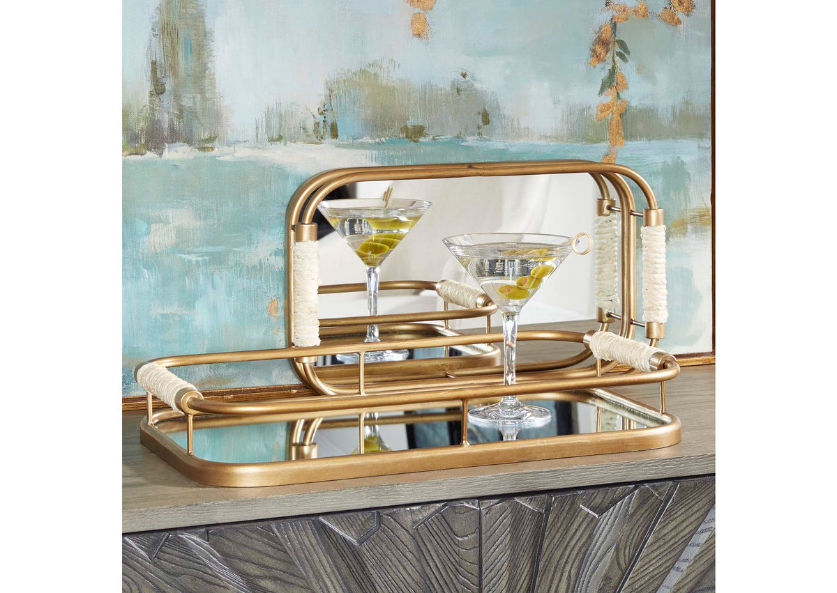 18014 Uttermost Rosea Brushed Gold Trays
