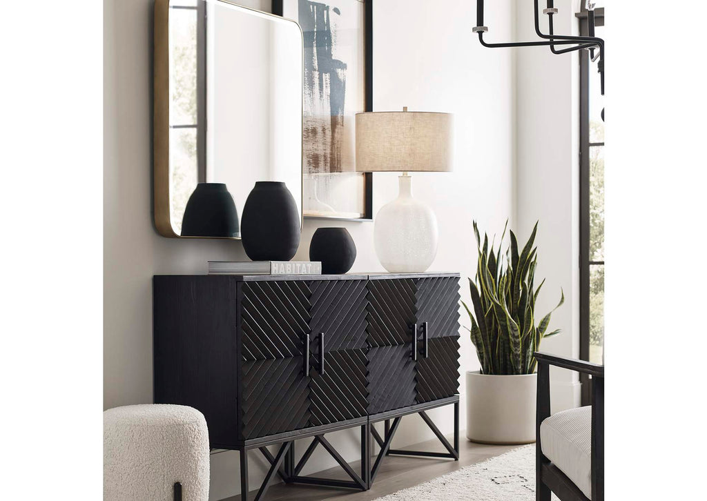 18068 Uttermost Hearth Matte Black Vases, Set