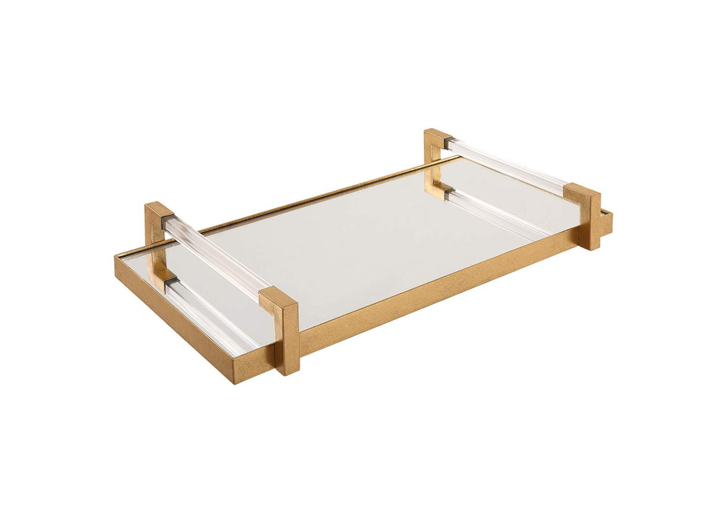 18083 Uttermost Deki Gold Mirrored Tray
