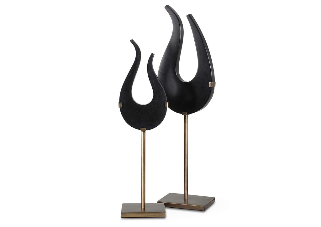 18136 Uttermost Black Flame Sculptures