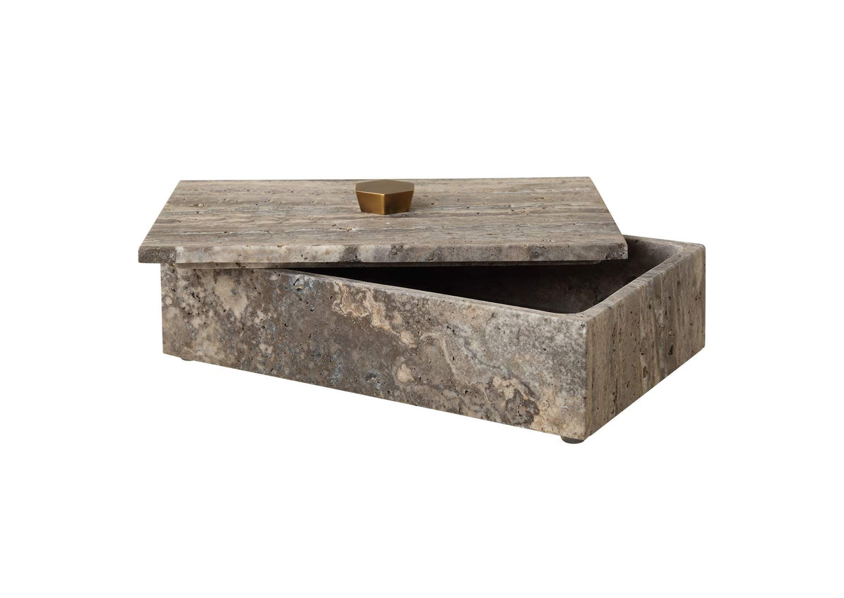 18153 Uttermost Griseus Travertine Stone Box