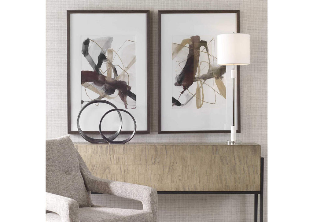 41440 Uttermost Burgundy Interjection Abstract Prints, Set