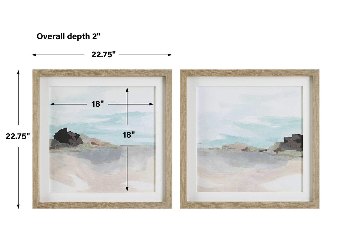 41445 Uttermost Glacial Coast Framed Prints, Set