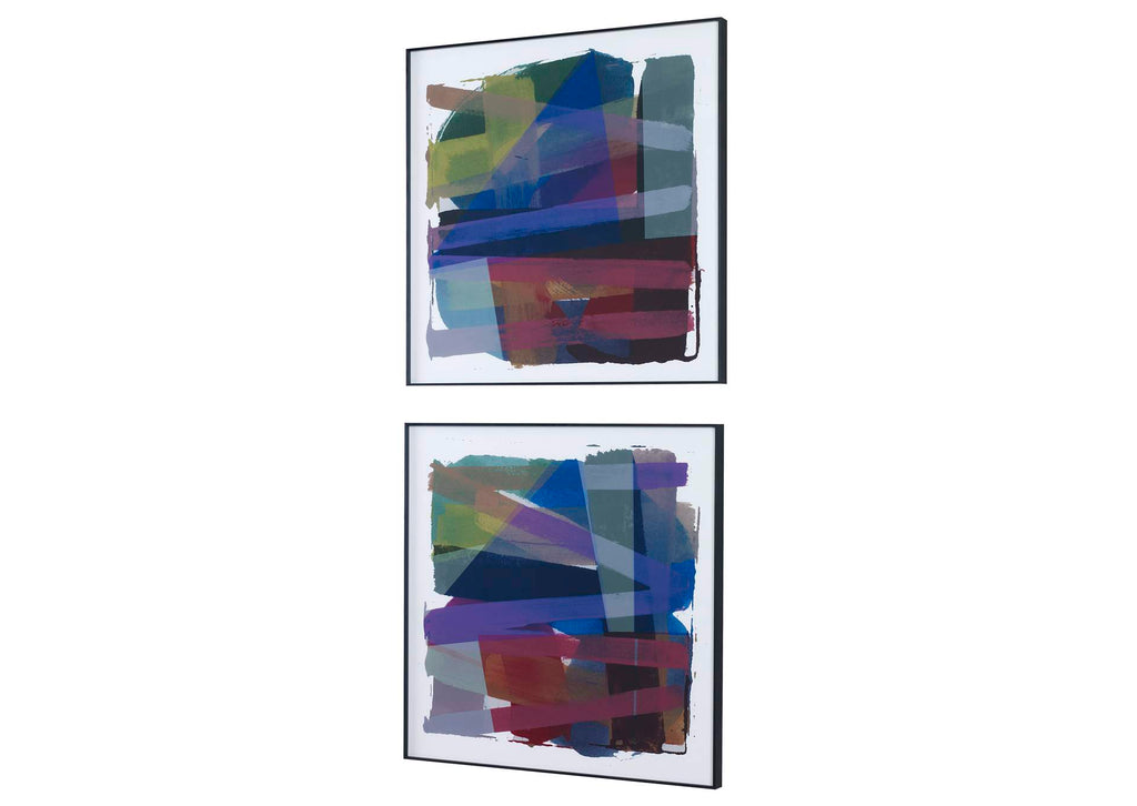 41449 Uttermost Vivacious Abstract Framed Prints, Set