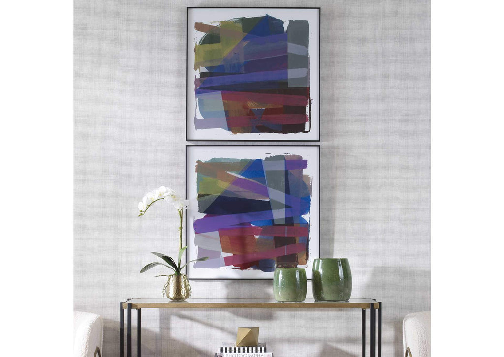 41449 Uttermost Vivacious Abstract Framed Prints, Set