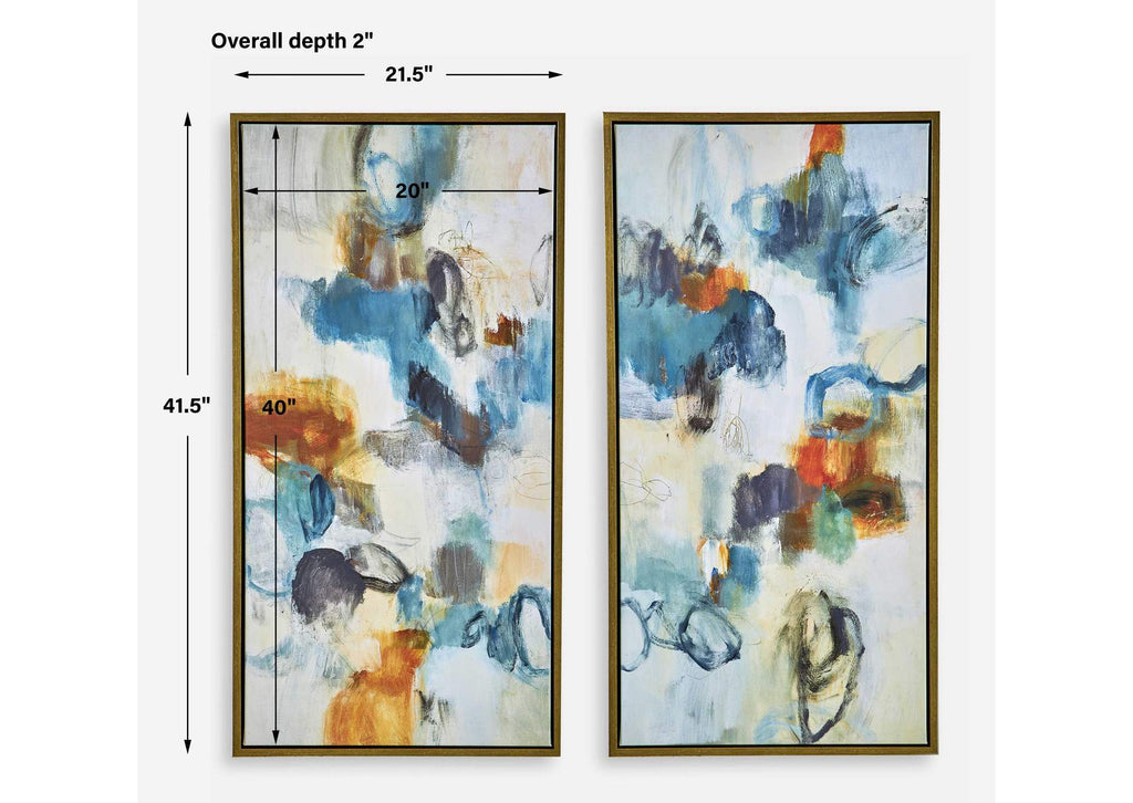 32325 Uttermost Casual Moments Framed Abstract Art, Set
