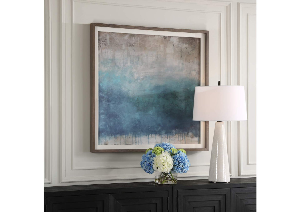 32346 Uttermost Serenity Paused Framed Abstract Print