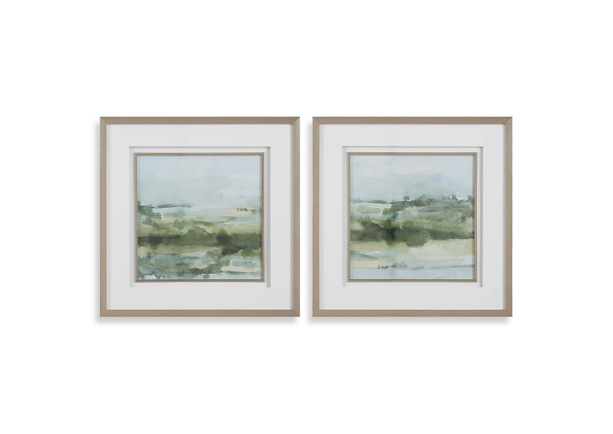 32356 Uttermost Soft Sage Abstract Landscape Prints Set