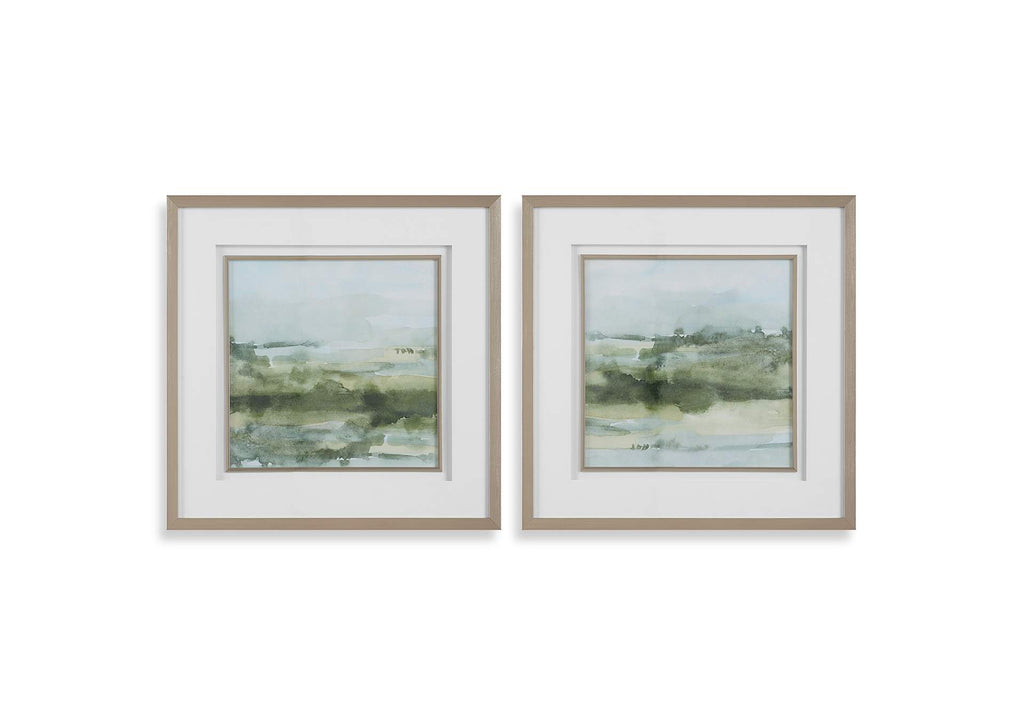 32356 Uttermost Soft Sage Abstract Landscape Prints Set