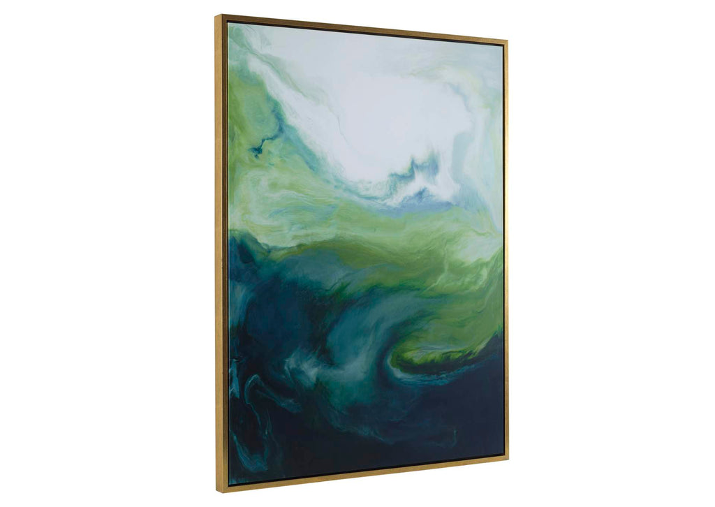 32367 Uttermost Serene Green Framed Abstract Art