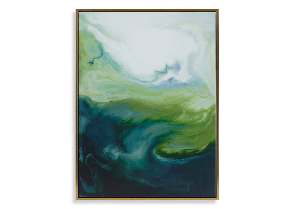 32367 Uttermost Serene Green Framed Abstract Art