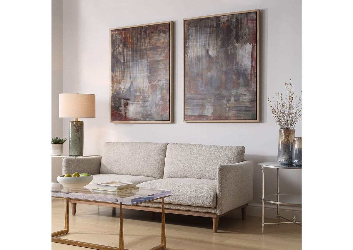 32433 Uttermost Molten Patina Framed Canvases, Set