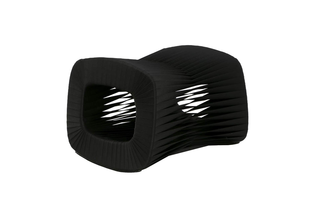 B2064BB Seat Belt Ottoman - Black - Black