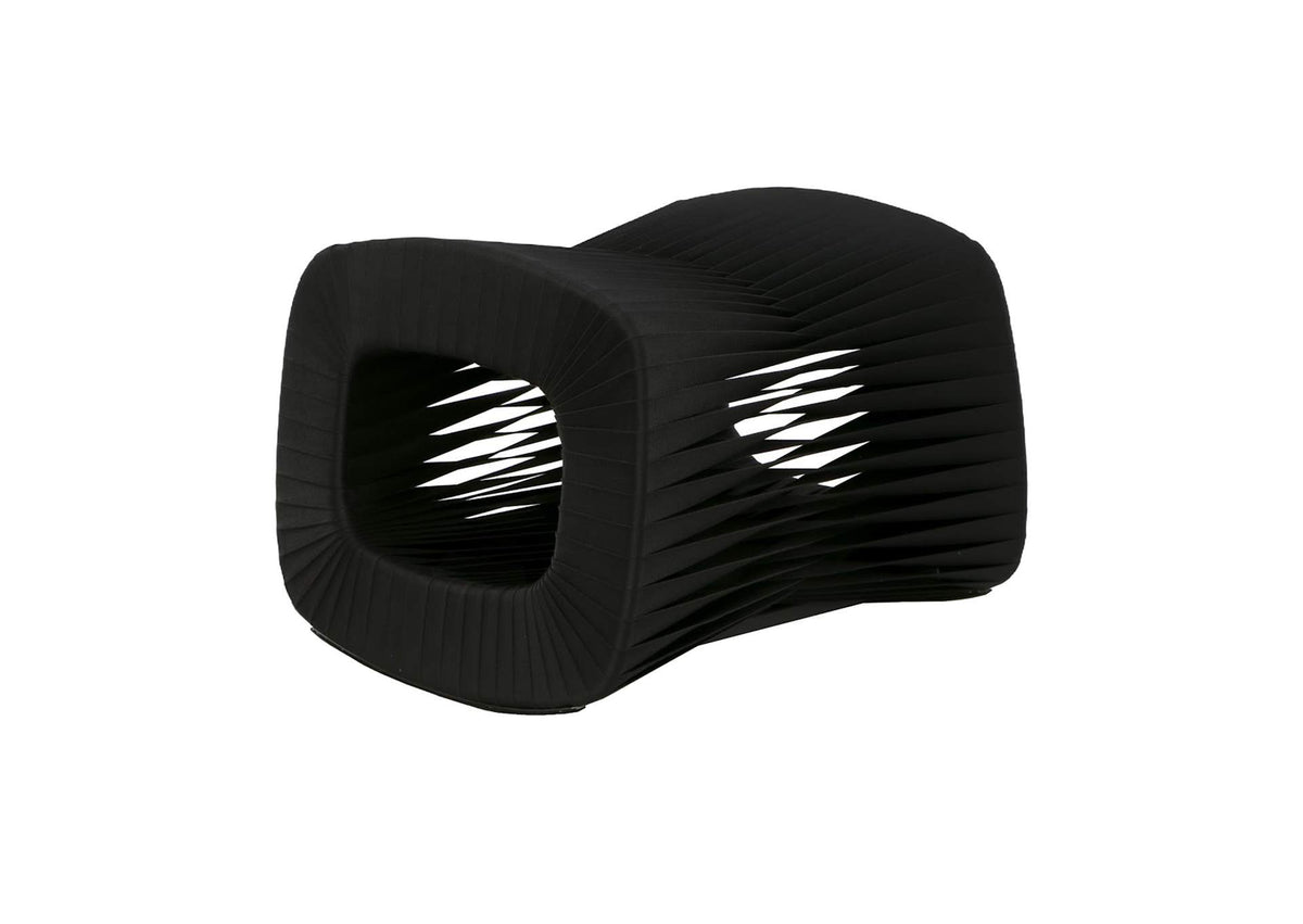 B2064BB Seat Belt Ottoman - Black - Black