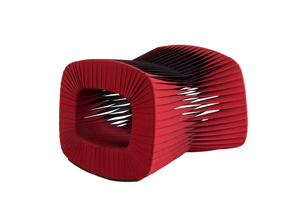 B2064RZ Seat Belt Ottoman - Red