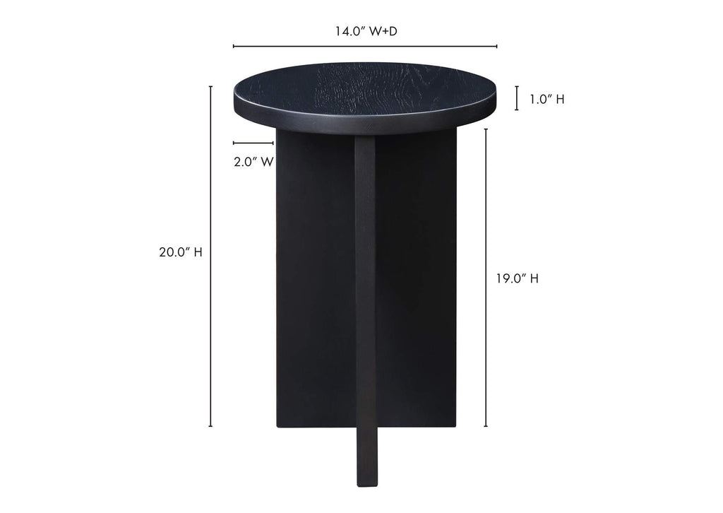 BC-1122-02 Grace Accent Table Black Oak