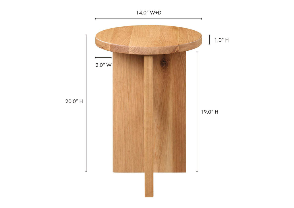 BC-1122-24 Grace Accent Table Natural Oak