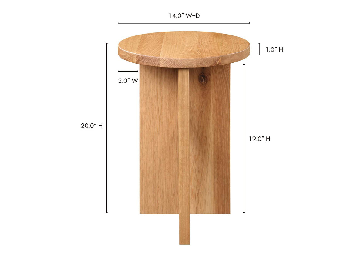 BC-1122-24 Grace Accent Table Natural Oak