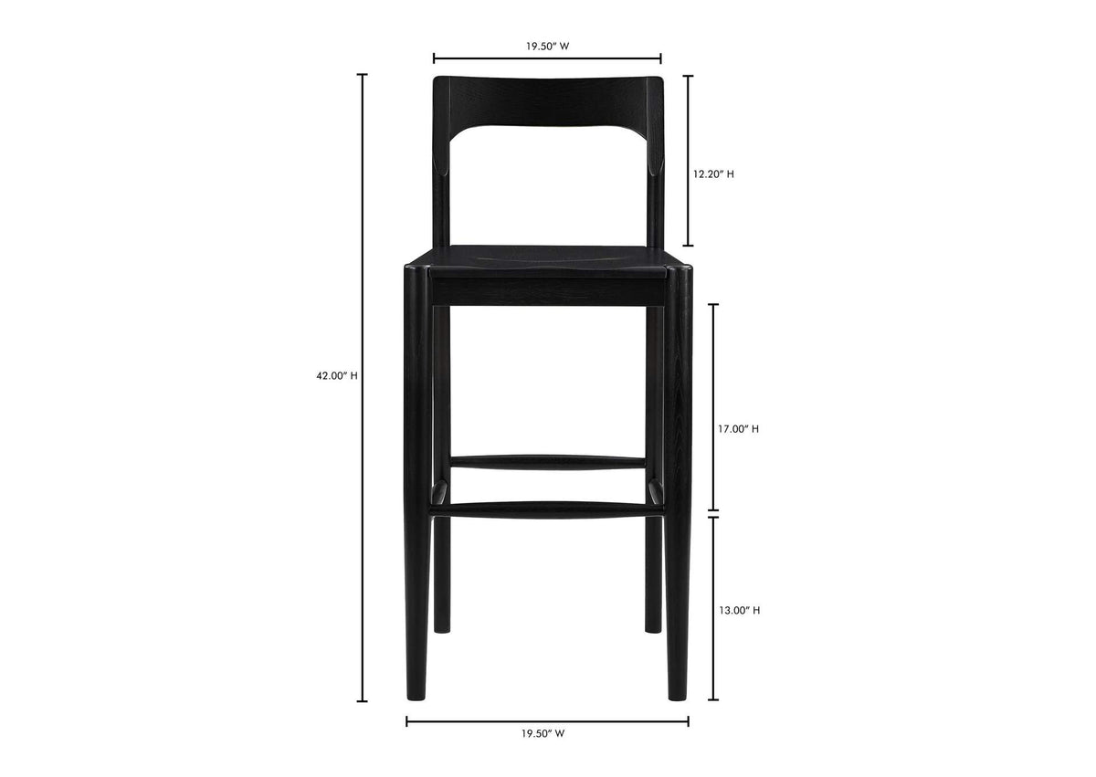 BC-1125-02 Owing Barstool Black
