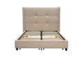 BEVERLYSDQUBED Beverly Queen Bed With Integrated Footboard Storage Unit & Accent Wings In Sand Fabric By Diamond Sofa