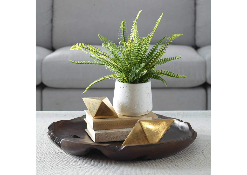 60238 Uttermost Boston Fern In White Ceramic Pot