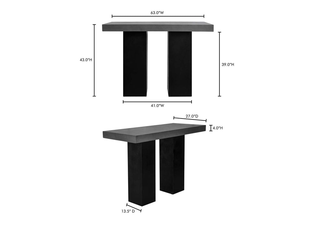BQ-1035-25-0 Lithic Outdoor Bar Table Grey