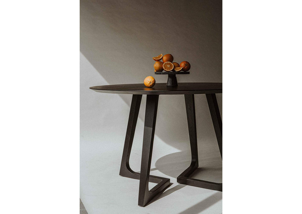 CB-1003-02-0 Godenza Round Dining Table Black