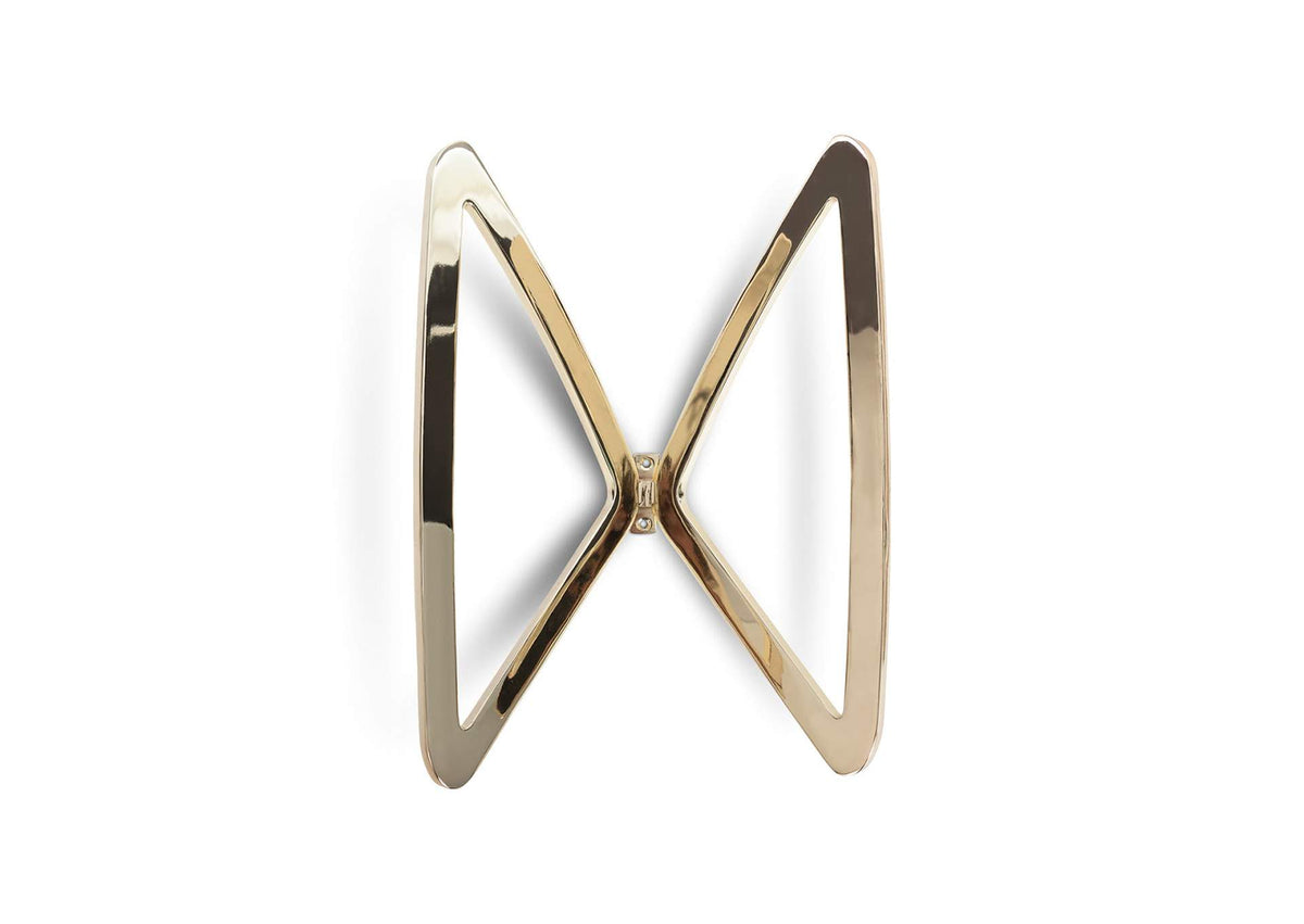 CH72537 Butterfly Wall Art - Plated Brass Finish