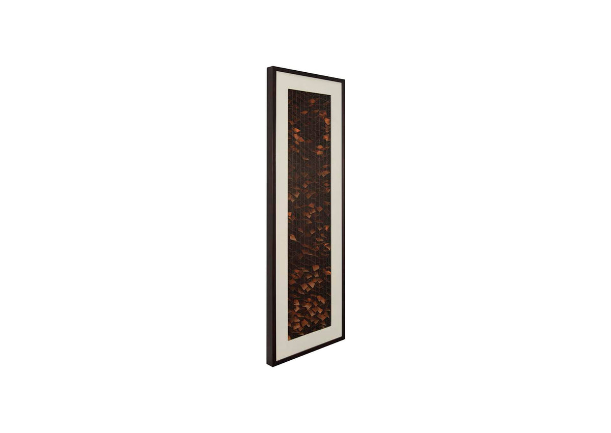 CH84799 Flicker Wall Art, Rectangle, Black - Copper