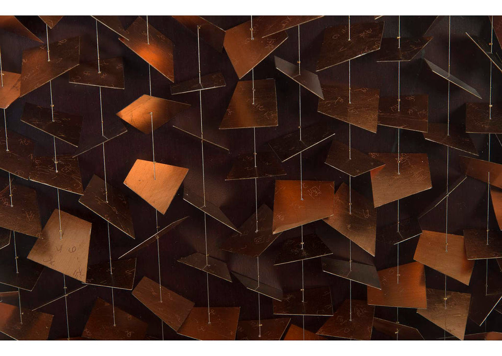 CH84799 Flicker Wall Art, Rectangle, Black - Copper