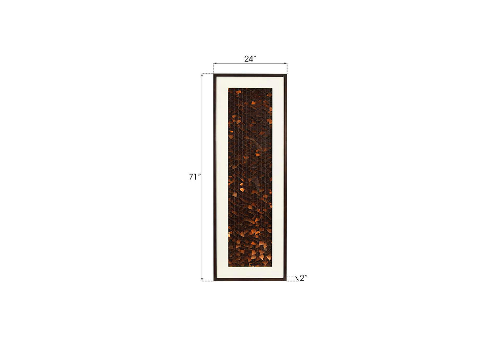 CH84799 Flicker Wall Art, Rectangle, Black - Copper