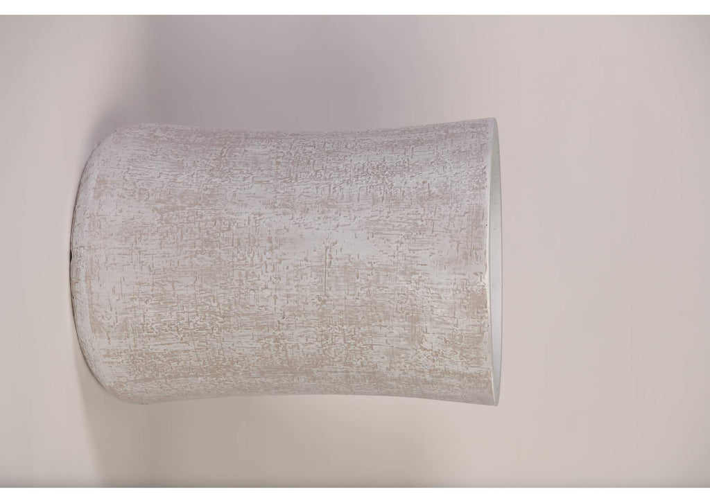 CT2914 Medium Tall Round White Etched Planter