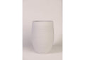 CT2917 Small Ribbed Off White Round Planter