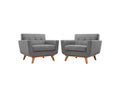 EEI-1284-GRY Engage Wood Armchair Set Of 2 By Modway