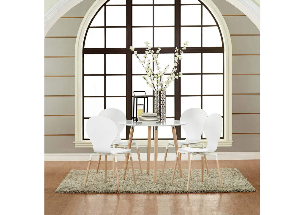 EEI-1369-WHI Path Dining Chair Set Of 4 By Modway