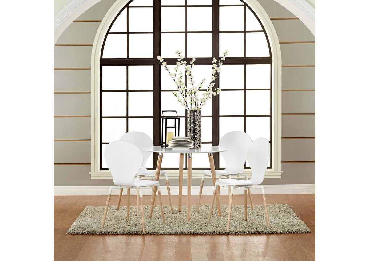 EEI-1369-WHI Path Dining Chair Set Of 4 By Modway