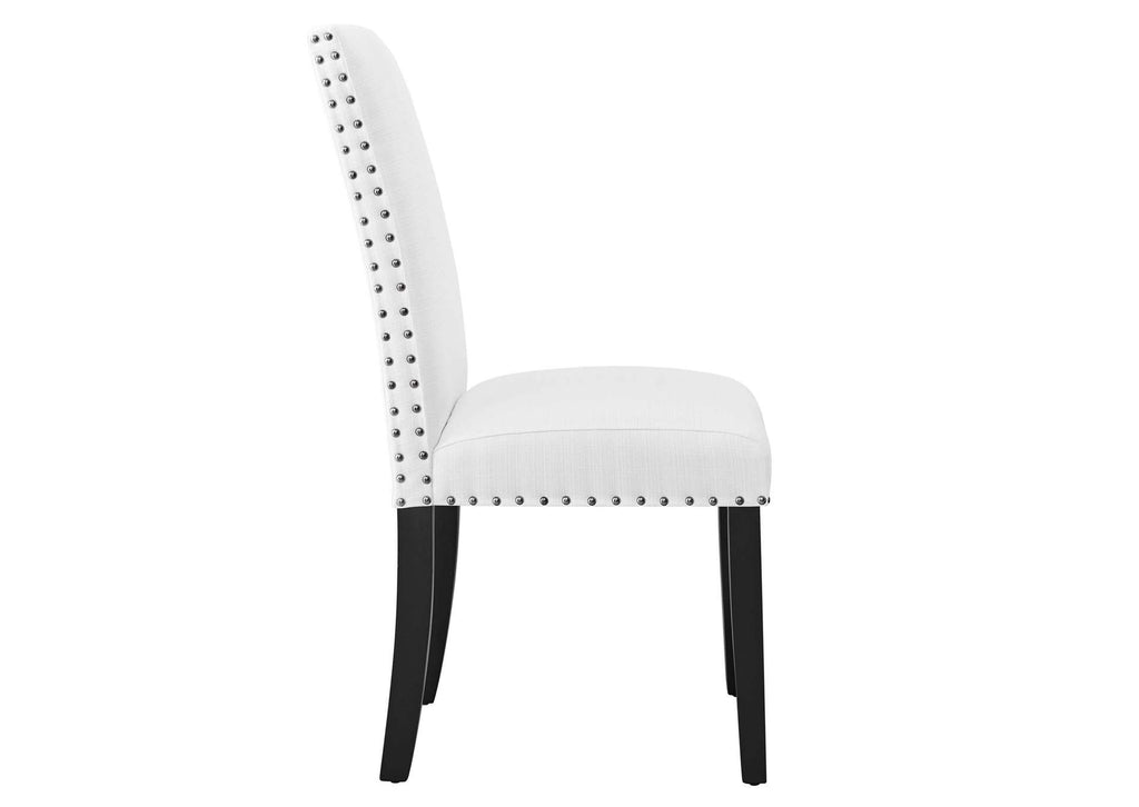 EEI-1384-WHI Parcel Dining Upholstered Fabric Side Chair By Modway